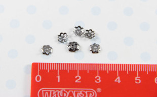 Розетка для бус 6 мм 50 шт под черный никель