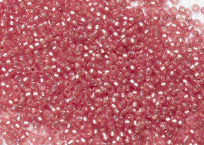 Бисер Япония MIYUKI Seed Beads 15/0 5г 1627 окрашенный светло-клюква полуматовый серебряная линия внутри