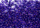 Бисер Япония MIYUKI Seed Beads 15/0 5г 1427 окрашенный тёмно-фиолетовый серебряная линия внутри