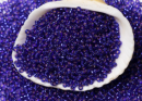 Бисер Япония MIYUKI Seed Beads 15/0 5г 1427 окрашенный тёмно-фиолетовый серебряная линия внутри